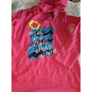 Xhilaration girls sz. 10/12 hooded pink sweatshirt dress. Adorable, comfortable